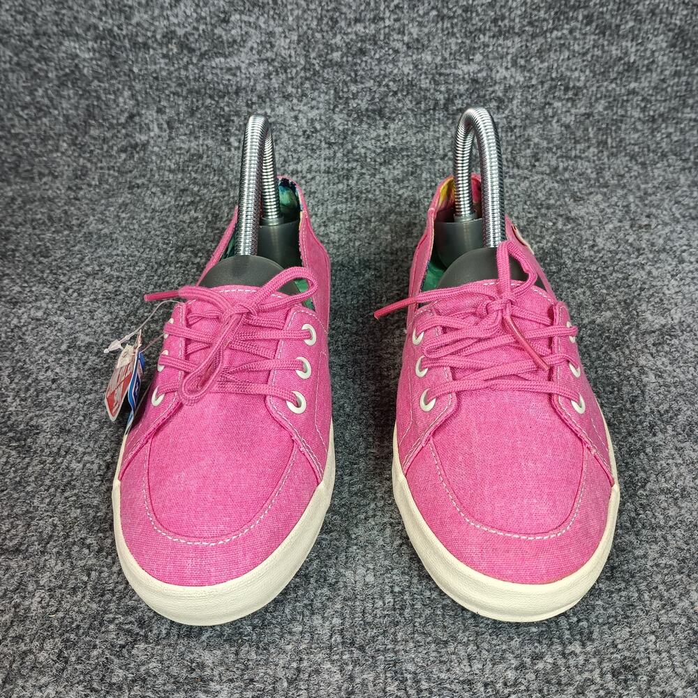Vans Palisades Vulc Shoes Women Size 7 Pink Washed Canvas Sneakers - Picture 2 of 7